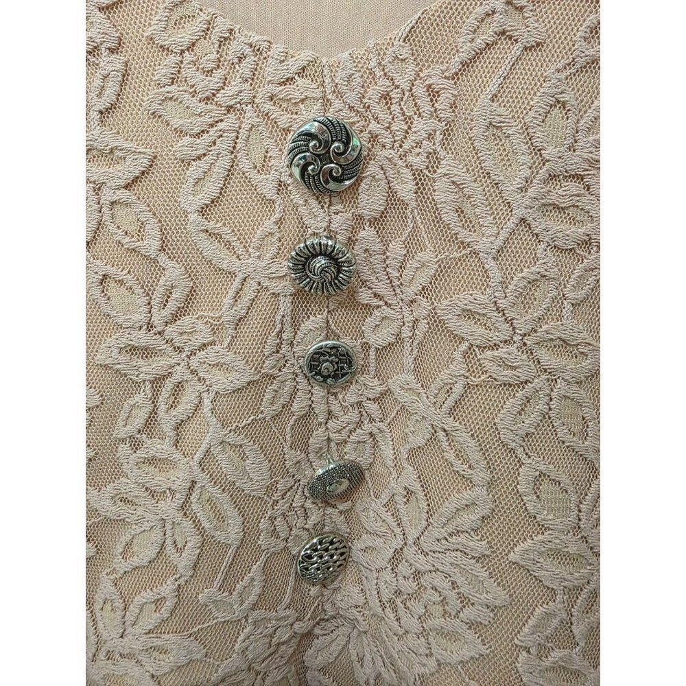 Torrid Peach Blush Lace Sleeveless Plus Size Fit & Flare Mini Dress 4 - Picture 4 of 10